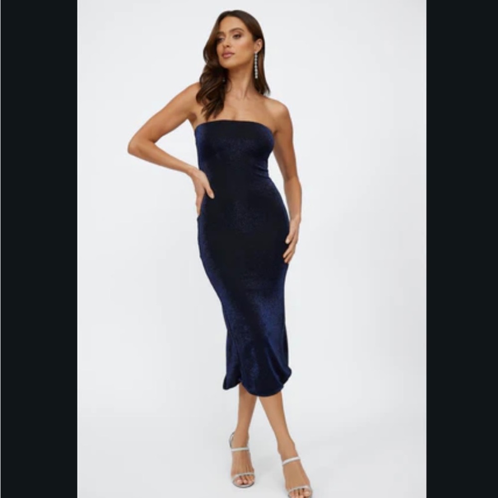 Hello Molly midnight stars midi dress navy